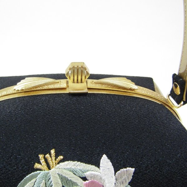 画像3: 四君子刺繍入り和装バッグ (3)