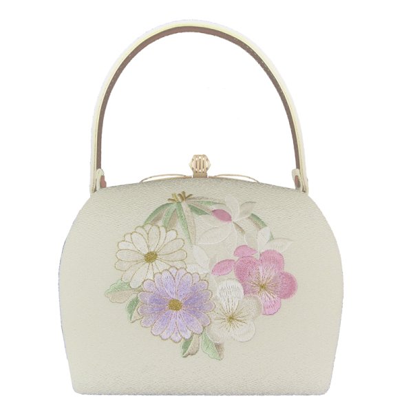 画像8: 四君子刺繍入り和装バッグ (8)