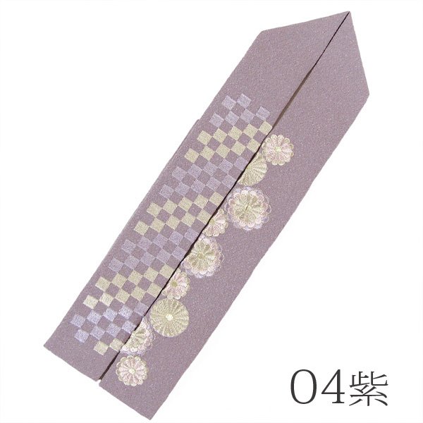 画像5: 女性用 丸菊市松刺繍重ね衿 (5)