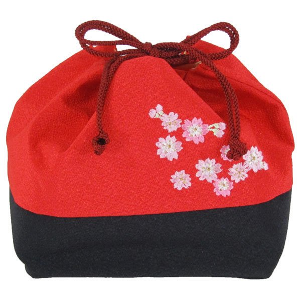 画像3: 桜刺繍巾着 (3)
