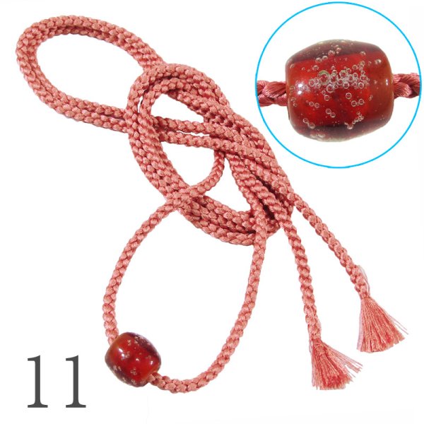 画像14: トンボ玉付き帯飾り紐 (14)