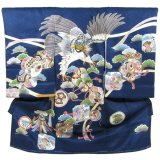 画像: 男の子お宮参り着物 （紺 鷹）