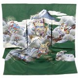 画像: 男の子お宮参り着物（宝船 緑）