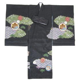 画像: 男の子お宮参り着物（兜 黒）