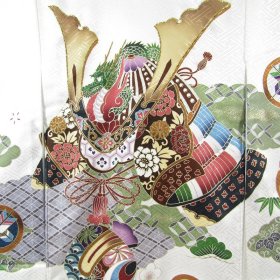 画像: 男の子お宮参り着物（兜 白）