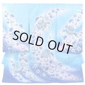 画像: 女の子お宮参り着物 ポリエステル 水色