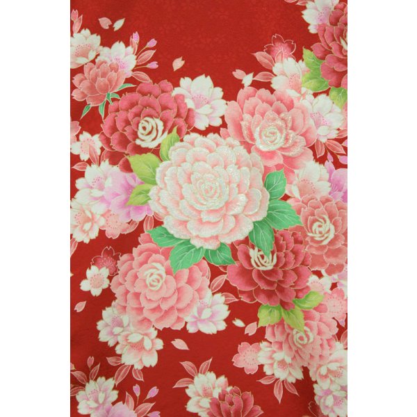 画像2: 女の子お宮参り着物　赤 (2)