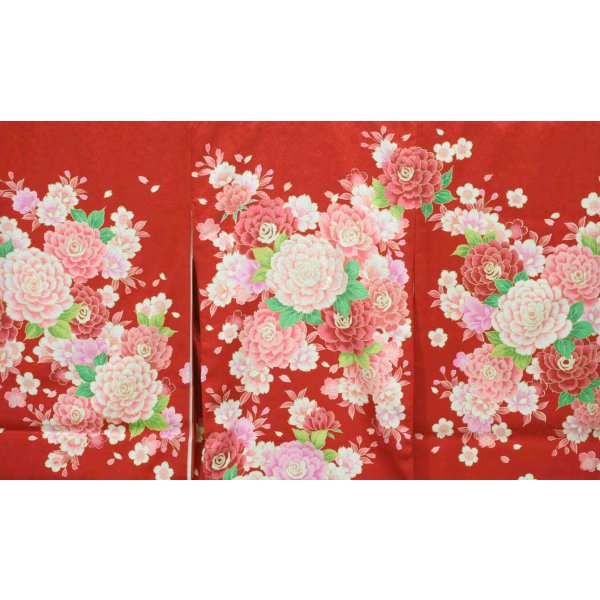 画像3: 女の子お宮参り着物　赤 (3)