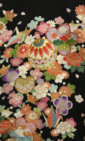 画像: 女の子お宮参り着物 黒