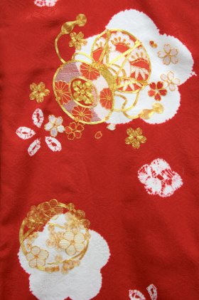 画像: 女の子お宮参り着物　赤