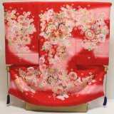 画像: 女の子お宮参り着物　赤