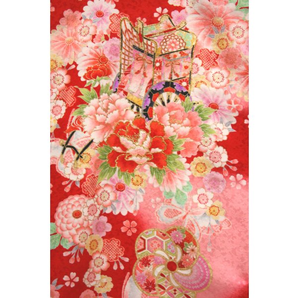 画像2: 女の子お宮参り着物　赤 (2)