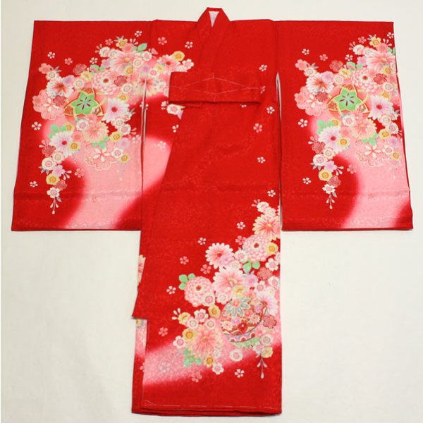 画像3: 女の子お宮参り着物　赤 (3)