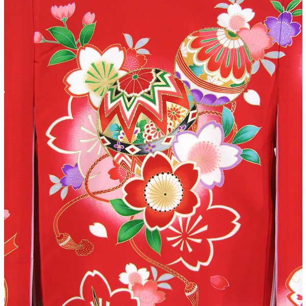 画像2: 女の子お宮参り着物　赤 (2)