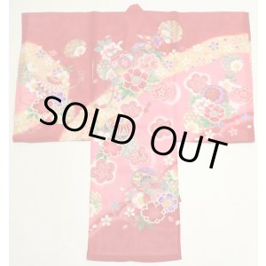 画像: 女の子 夏のお宮参り着物 絽 (赤)